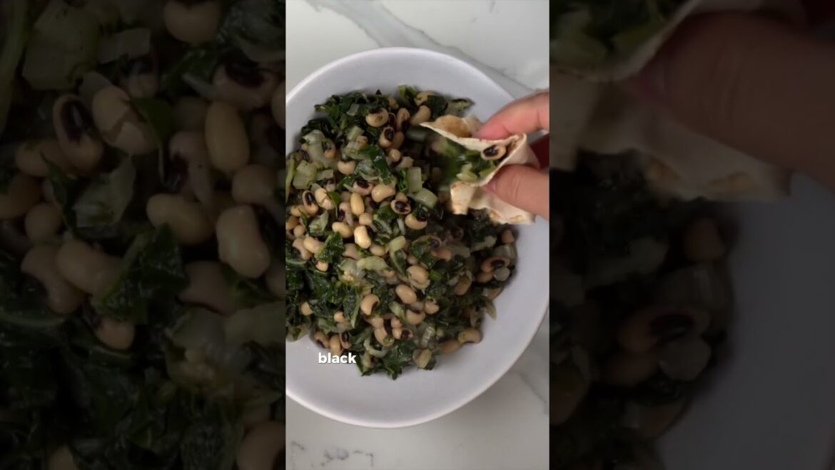 Yum! Black eyed peas with Swiss chard a Lebanese recipe #plantbasedfolk