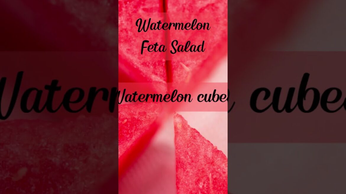 Easy 3 ingredient recipes! - Watermelon Feta Salad #recipes #cooking #watermelon #fetacheese #salad
