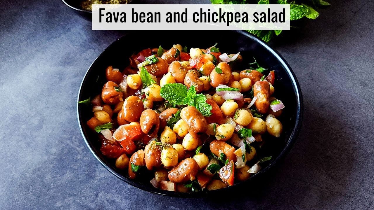 Fava bean and chickpea salad Dining and Cooking