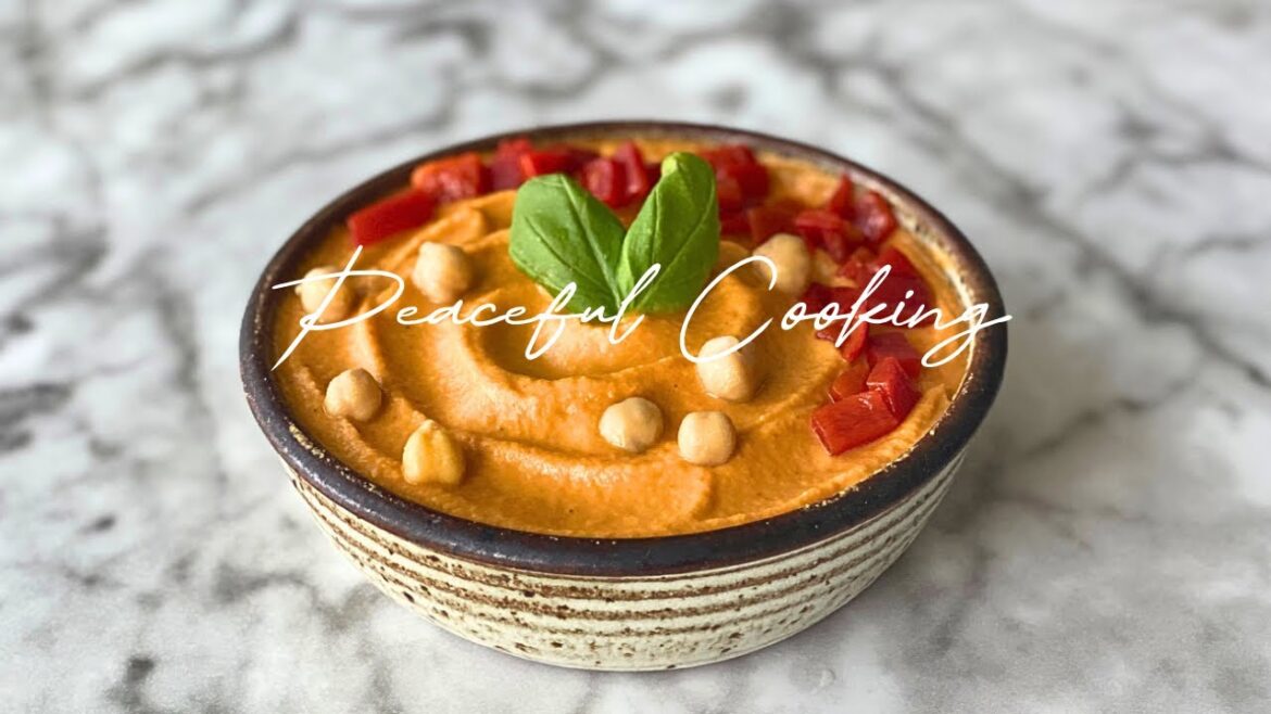 Roasted Red Pepper Hummus | Homemade Hummus Recipe | Quick & Easy Roasted Red Pepper Hummus | Homemade Hummus Recipe | Quick & Easy