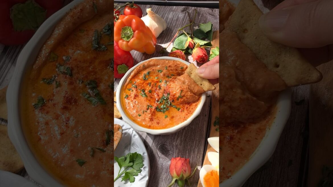 Roasted Red Pepper Dip with Feta and Hard Boiled Eggs Roasted Red Pepper Dip with Feta and Hard Boiled Eggs