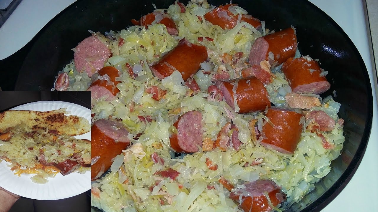 Cast Iron Skillet Kielbasa And Sauerkraut Recipe Dining and Cooking