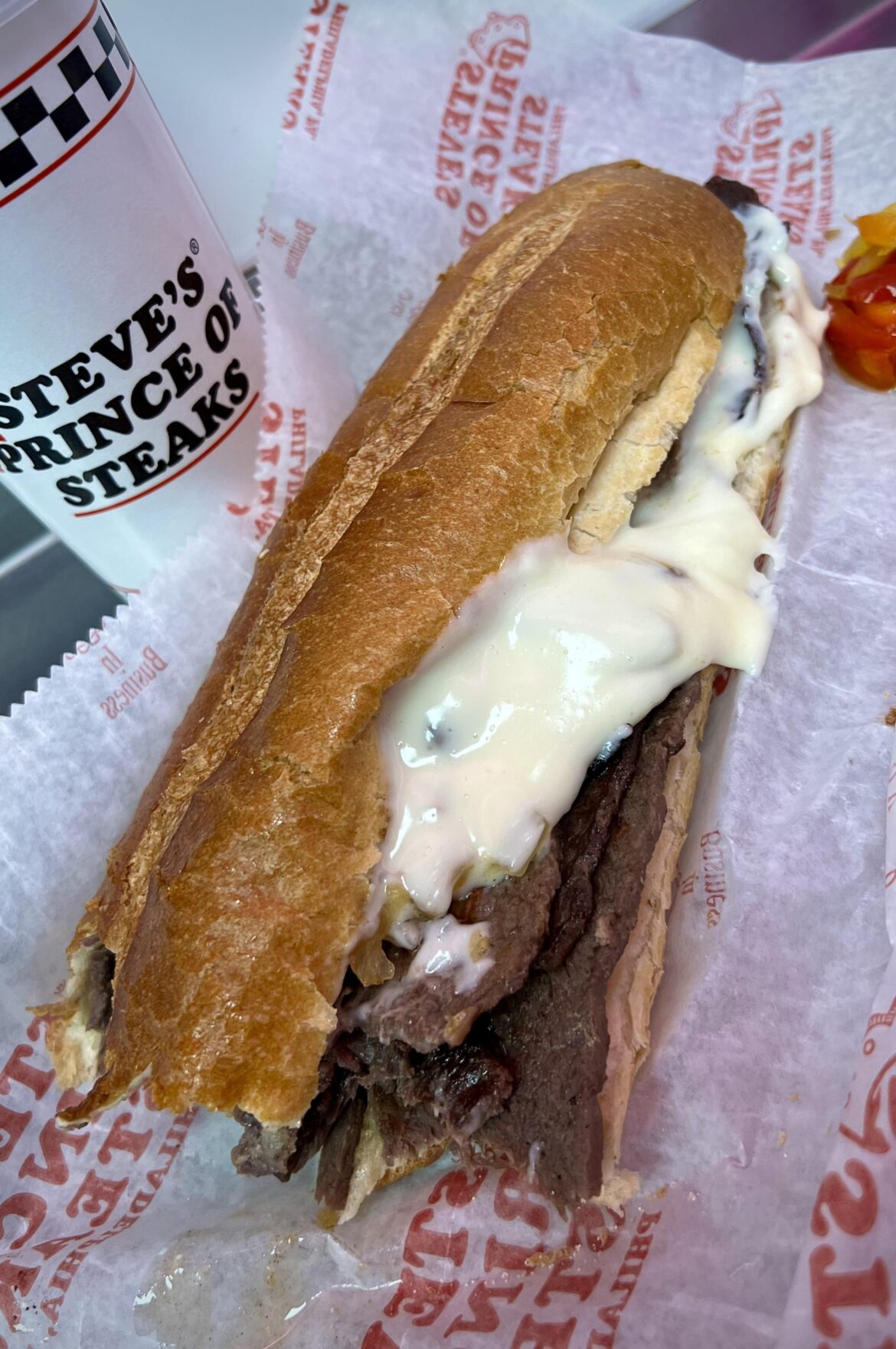 Cheesesteak @Steve’s Prince 👑 Sliced Ribeye American Wit