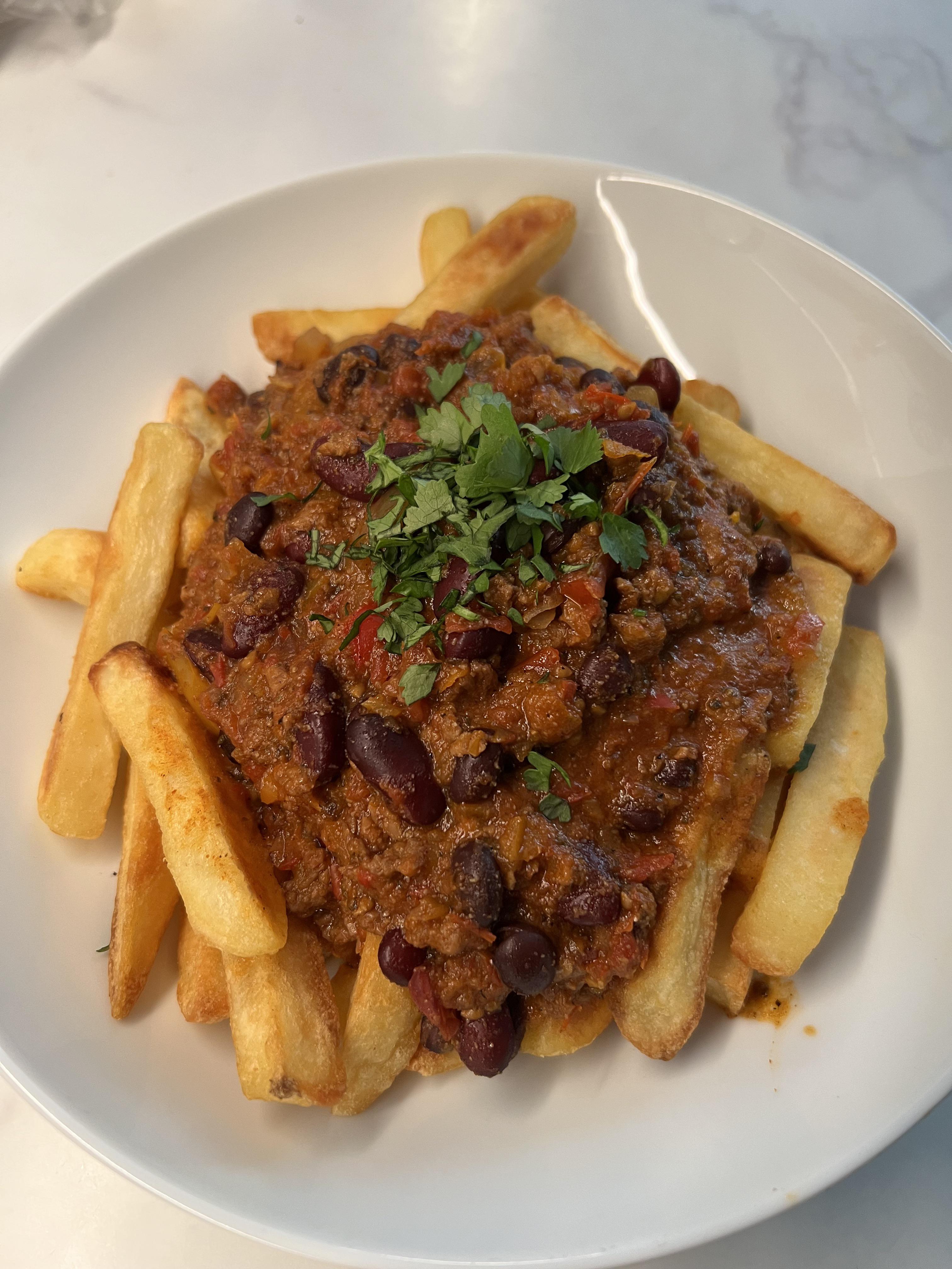 Dont see Chilli Fries much in this country, so I made my own. Any thoughts? Dining and Cooking