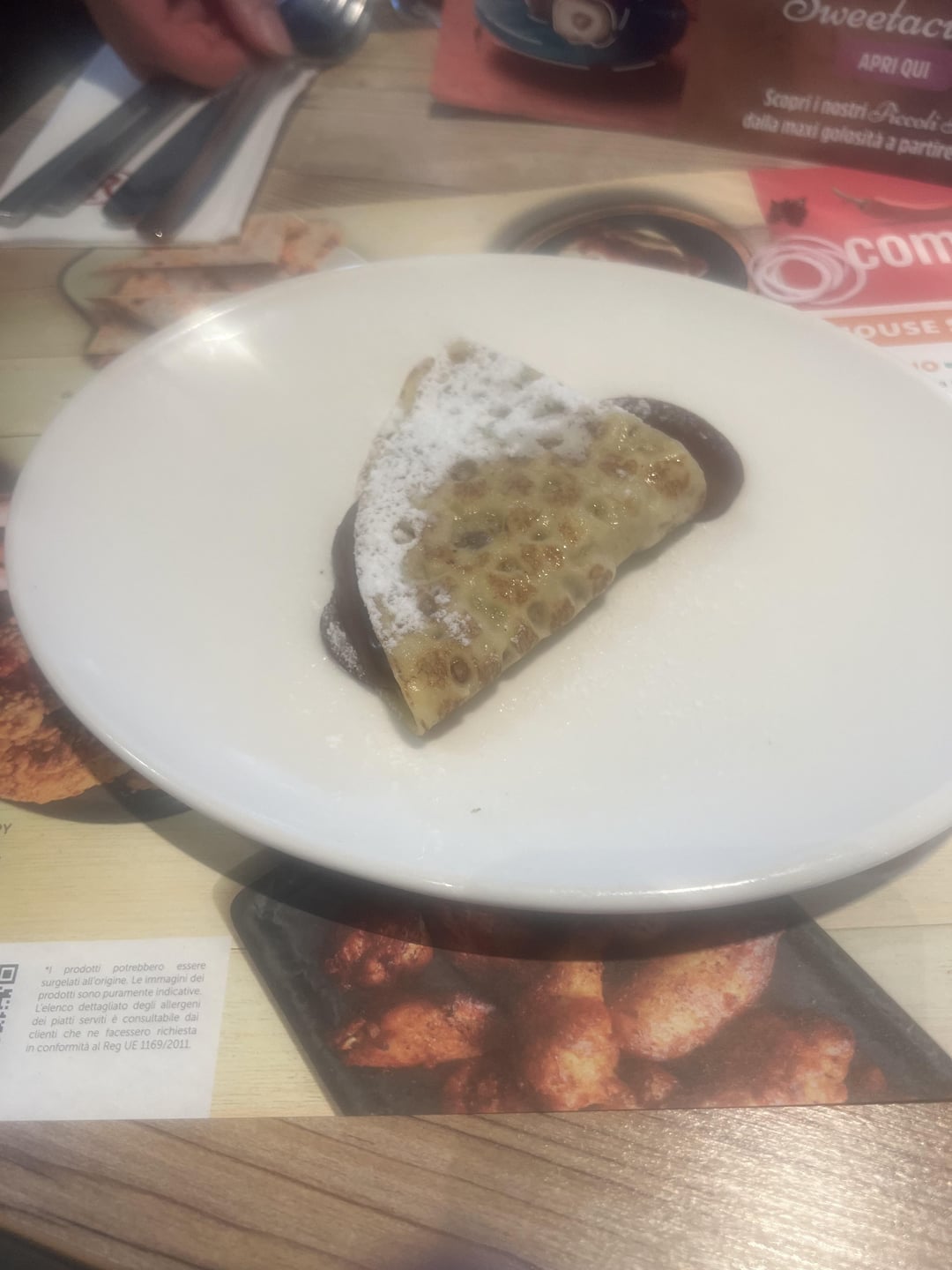 How many calories in this Nutella crepe (didn’t eat most of the