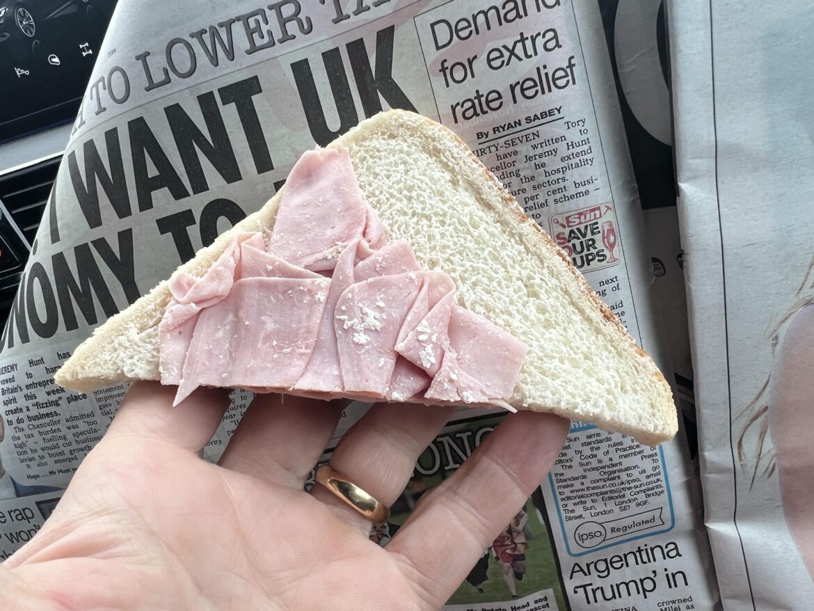 Tesco ham and air sandwich.