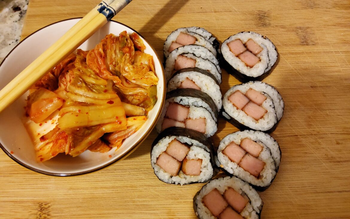 Spam is the star for tonight's dinner. Let's wrap n' roll kimbap!