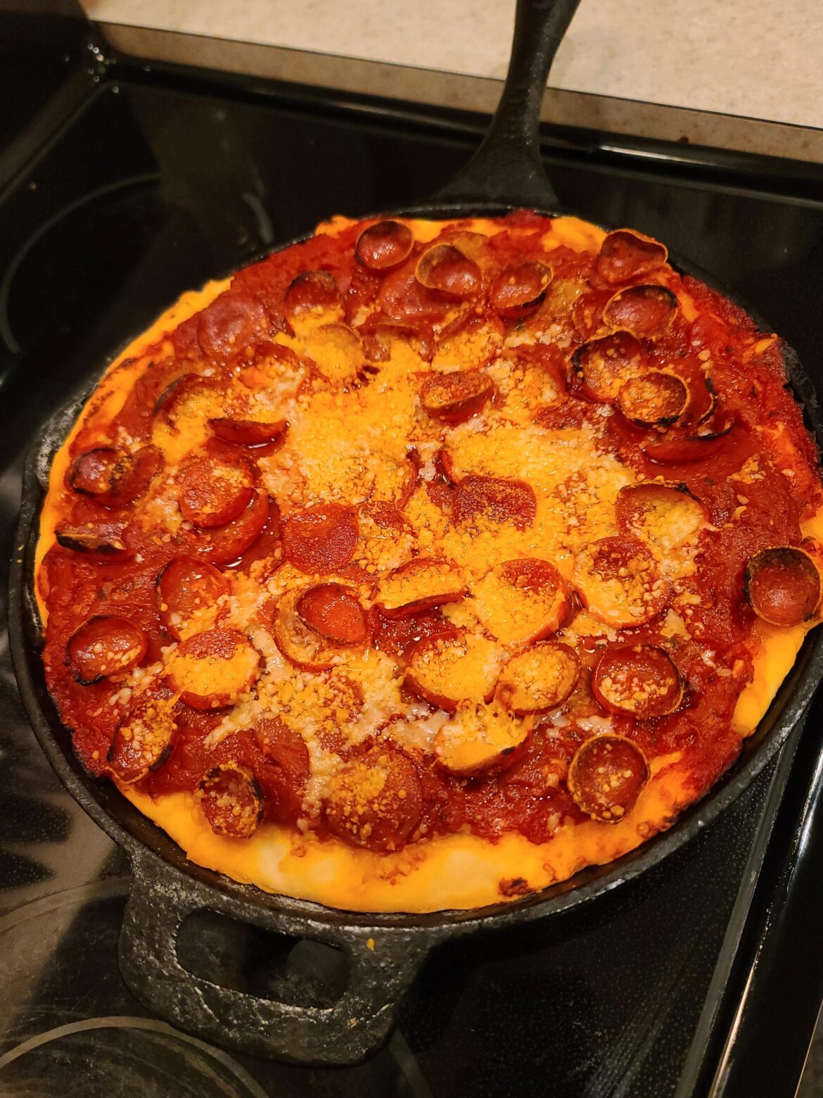Drunken Chicago style deep dish pizza