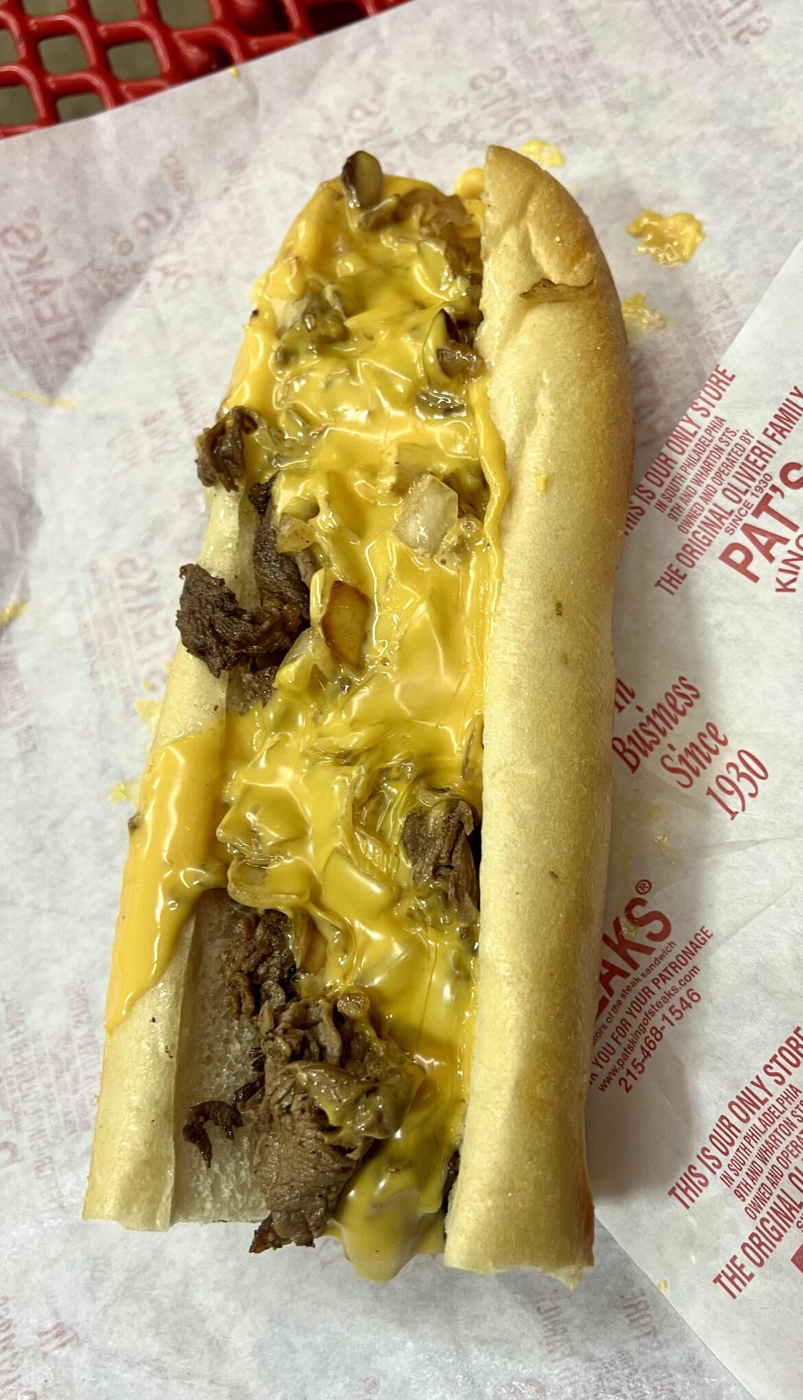 Cheesesteak wiz wit @Pat’s Steaks 🥩