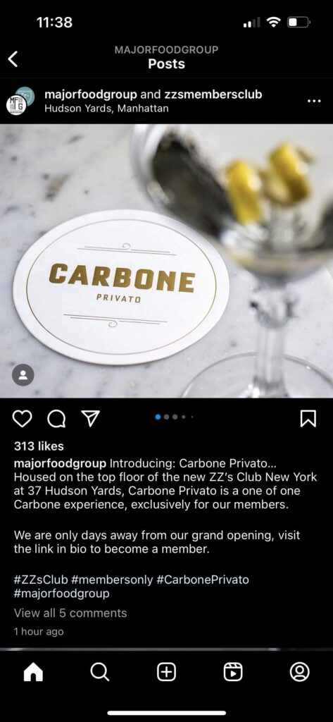 ZZ’s Member Club/Carbone Privato ZZ’s Member Club/Carbone Privato