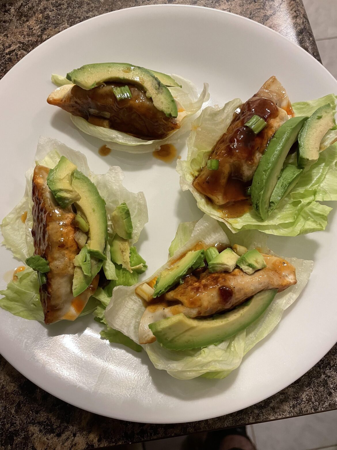 My BJs discontinued chicken lettuce wrap inspired.. Pot sticker lettuce wraps!!