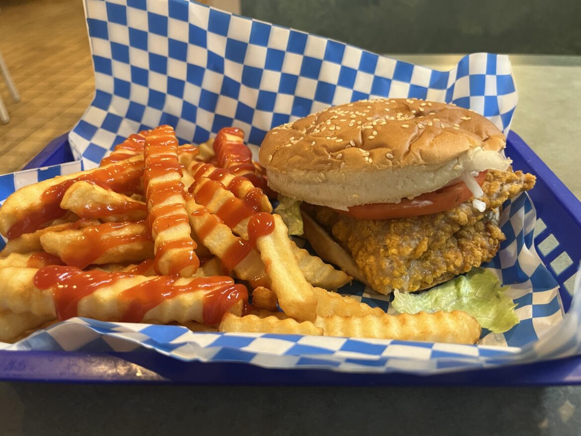 Fried pork tenderloin from the Mom & Pop diner in town.