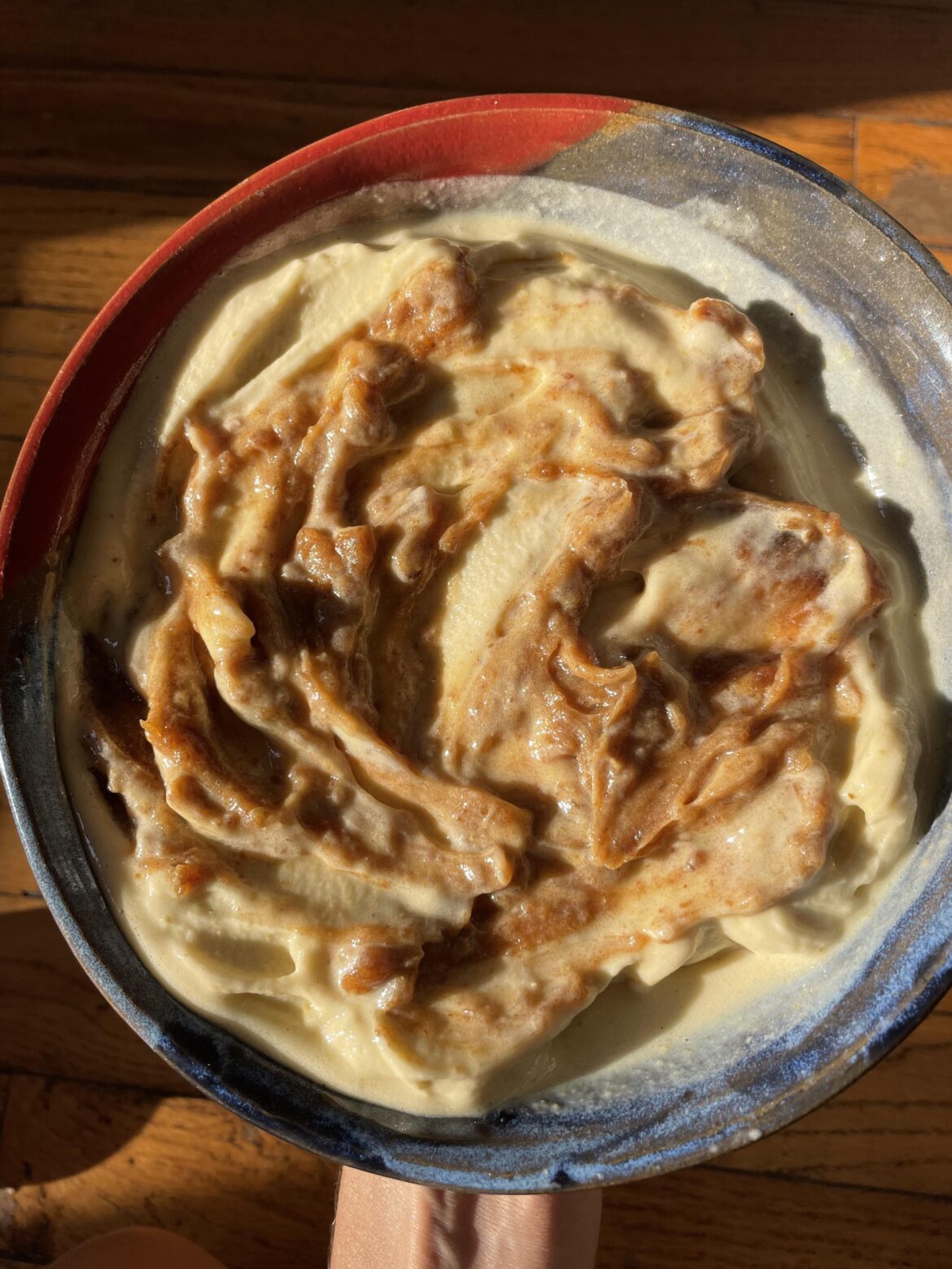 Salted ‘caramel’ apple nice cream yas lawd 🙌