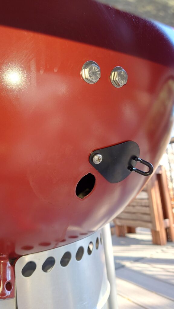 ThermoWorks Billows Fan Control on a Weber Performer Grill