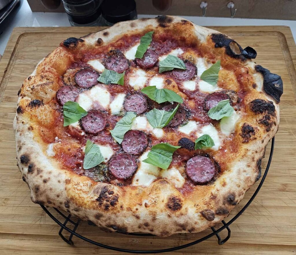 Two pizzas I made last week
