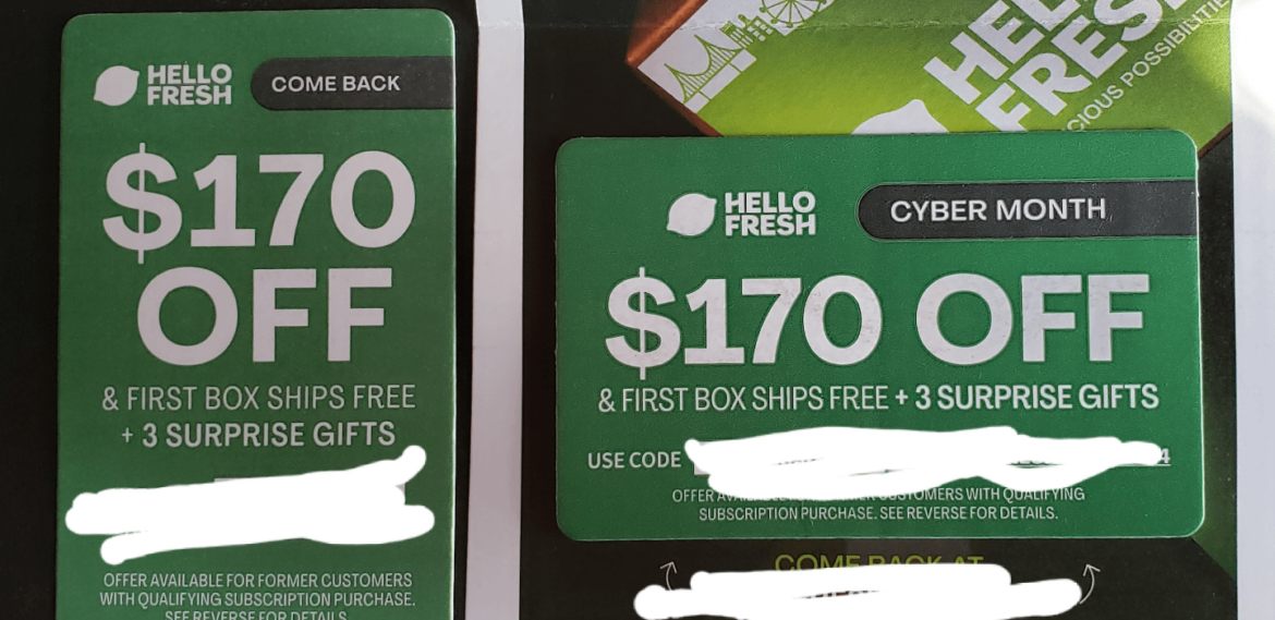 I have 2 coupons from Hello Fresh: Who wants them?