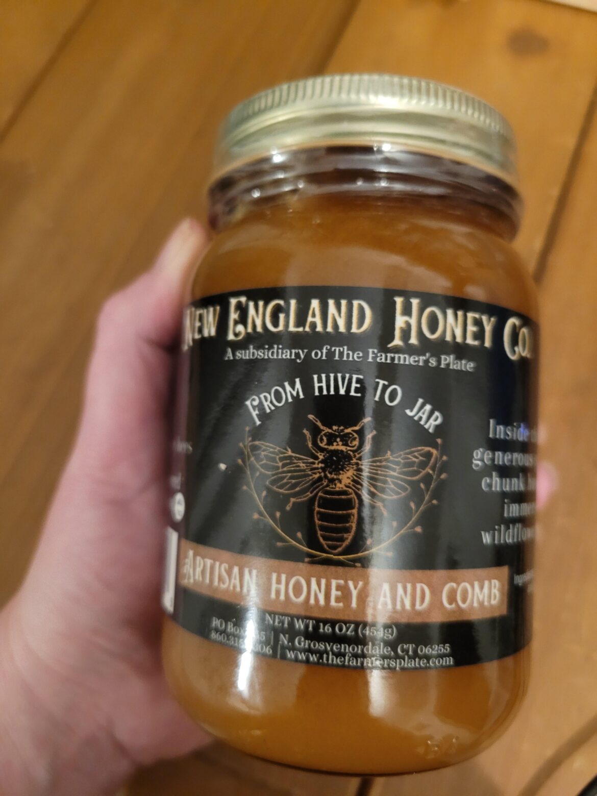 New England artisan honey and comb