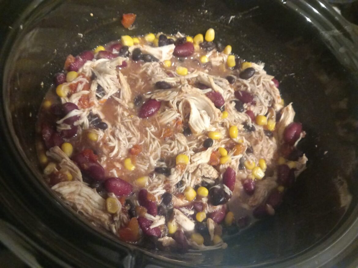 Slow cooker chicken burrito bowl