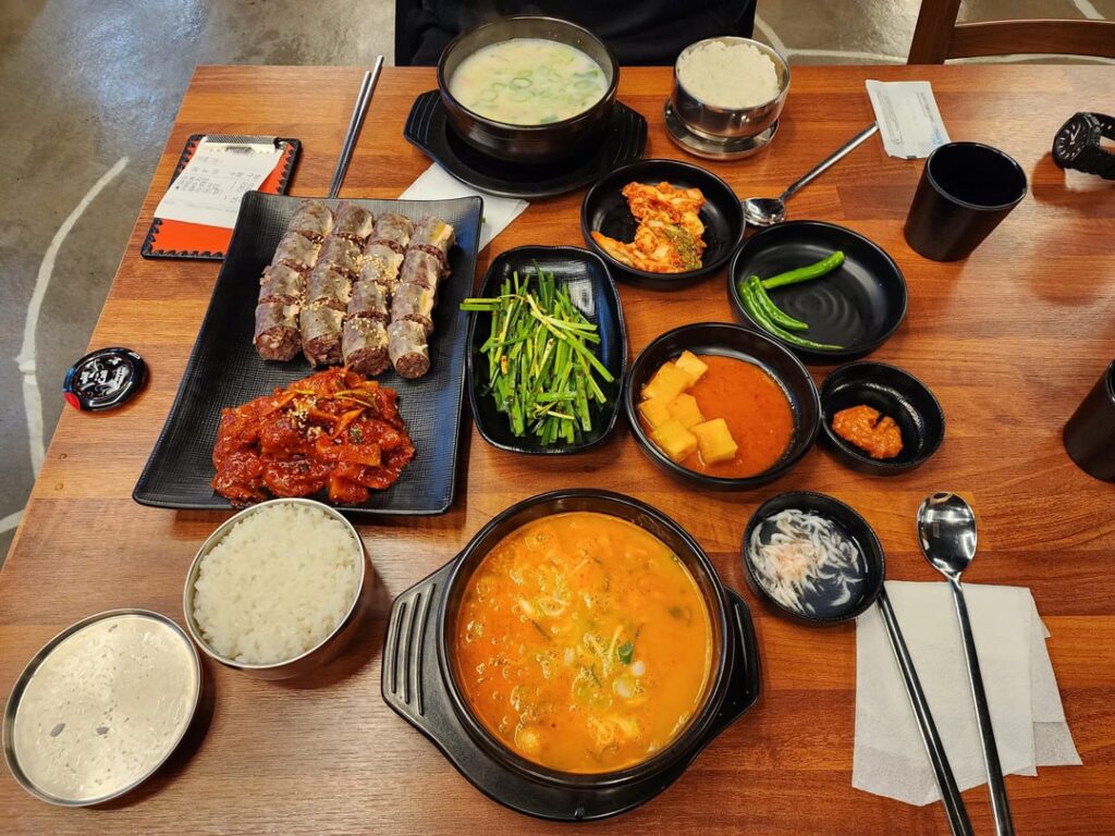 I had Pork Gukbap and Old School Soondae