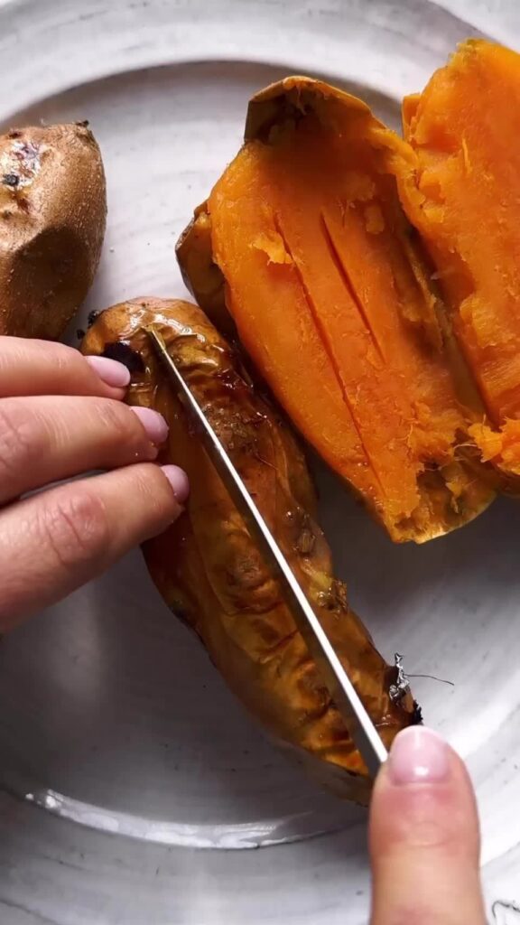 Firecracker Smashed Sweet Potatoes