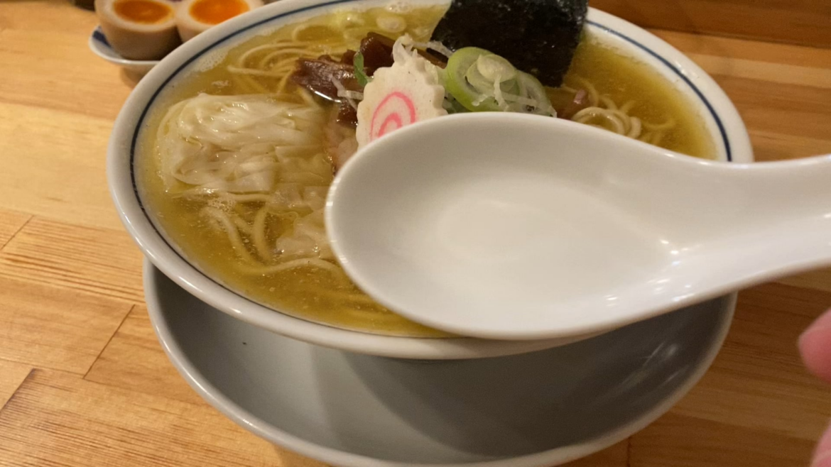 Fantastic shio ramen soup (Tokyo)