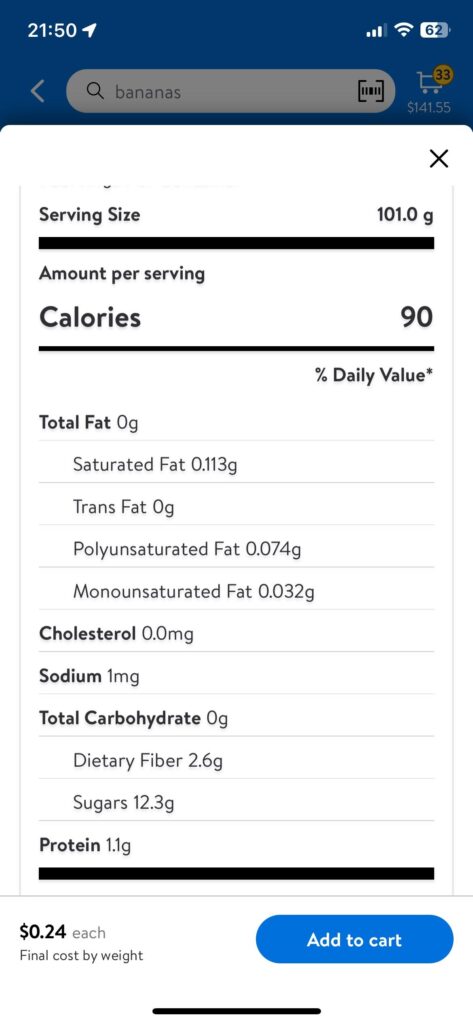 Walmart has keto bananas