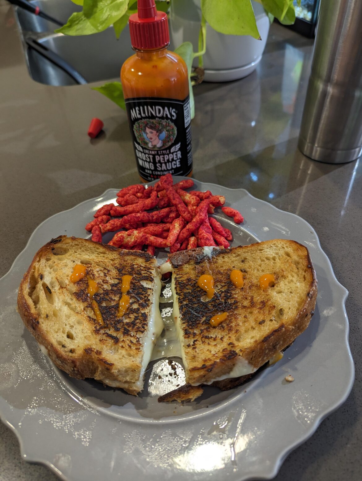 Warm lunch on a 'cold', rainy southern California day.