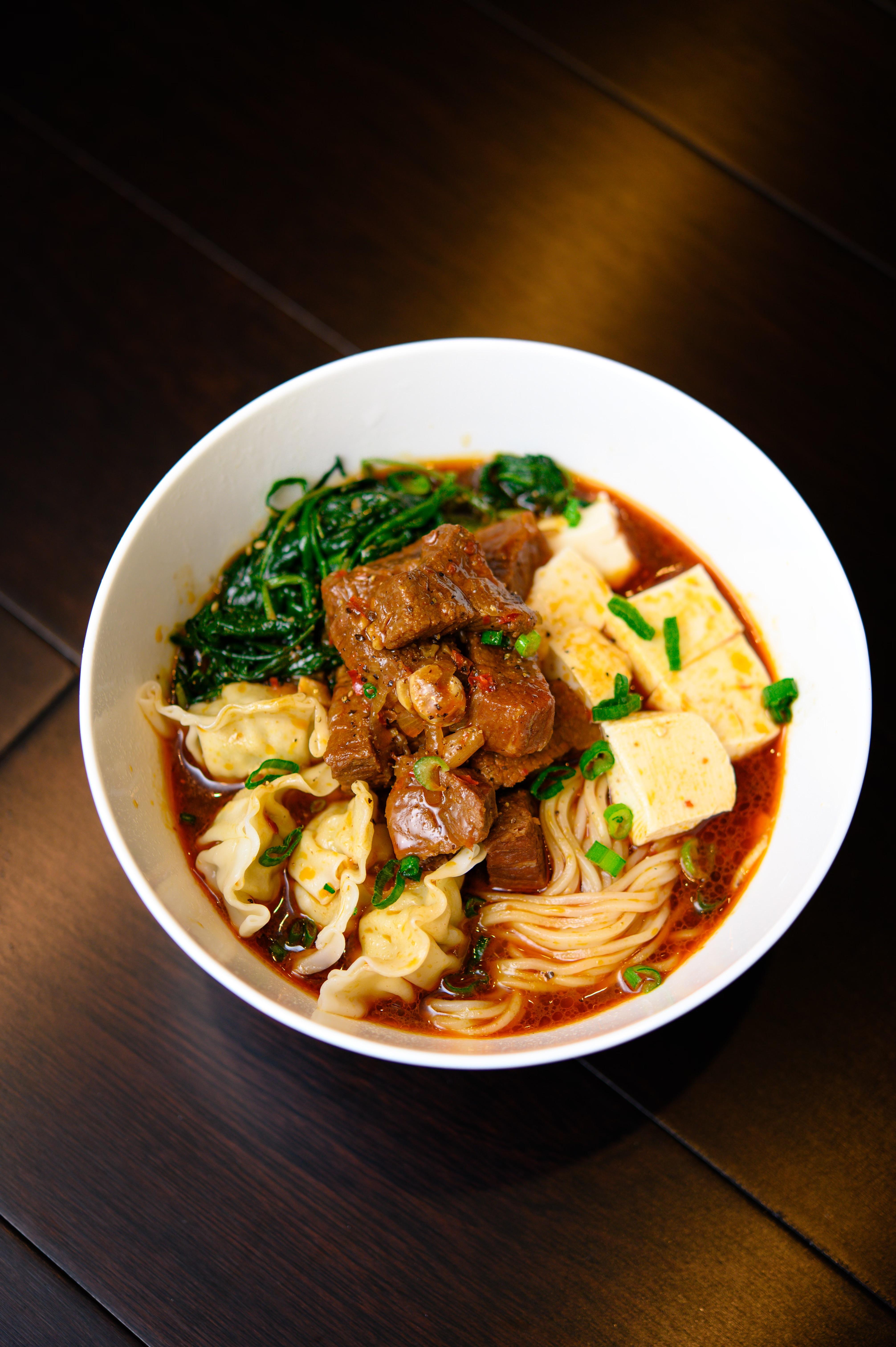 Homemade spicy beef noodle soup Dining and Cooking