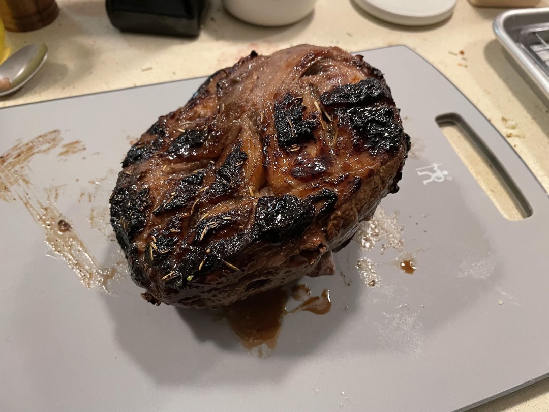 Boneless leg of lamb on the rotisserie - Dining and Cooking