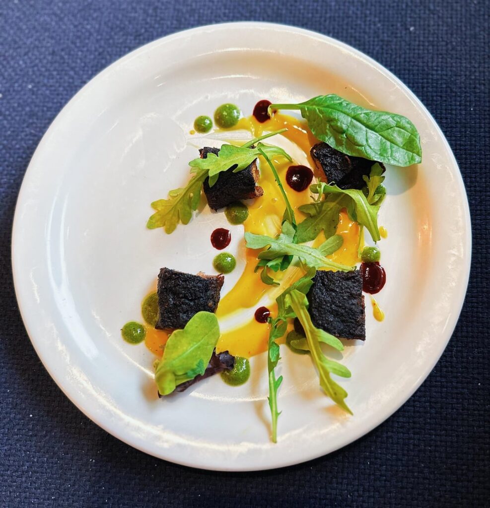 Pork Shoulder Burnt Ends with Turmeric Mayo