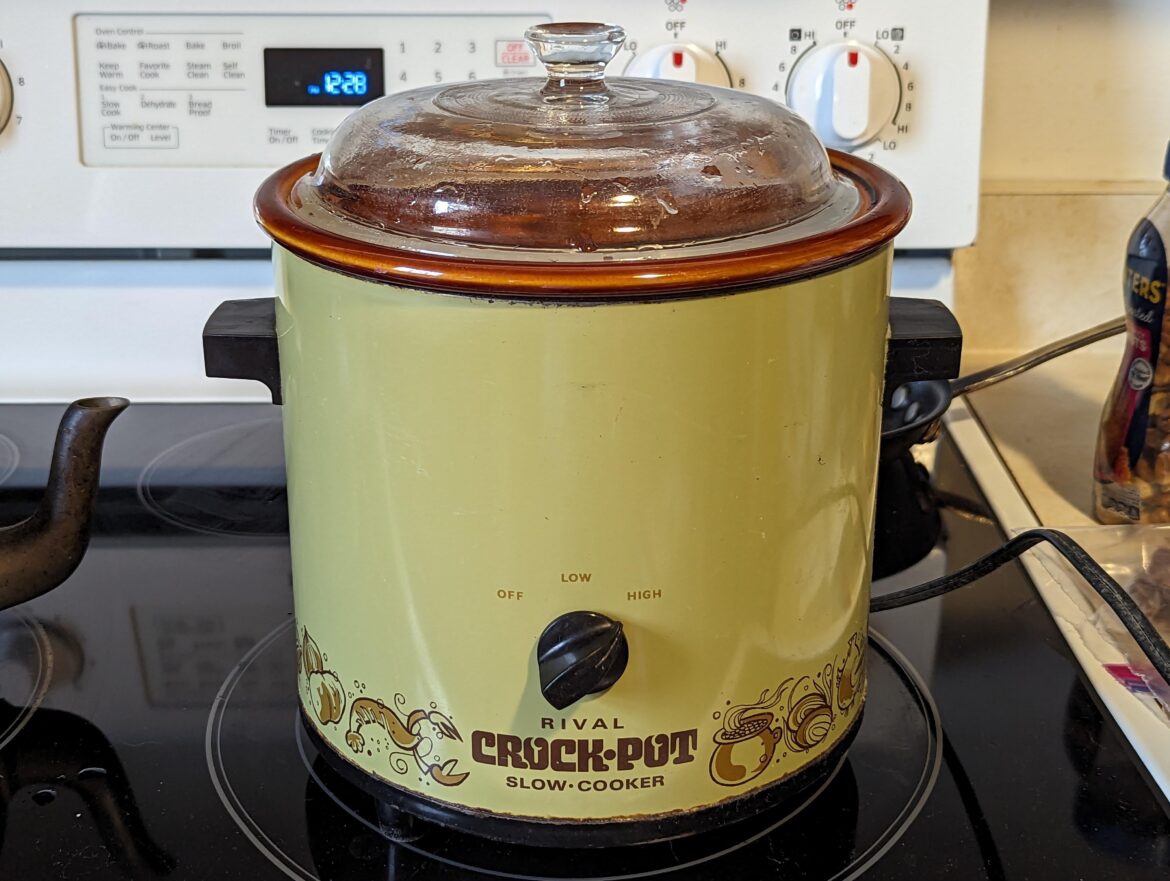 RIP My mom's Crock-Pot. It's older than I am.