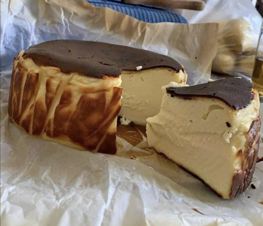 burnt basque cheesecake for dessert