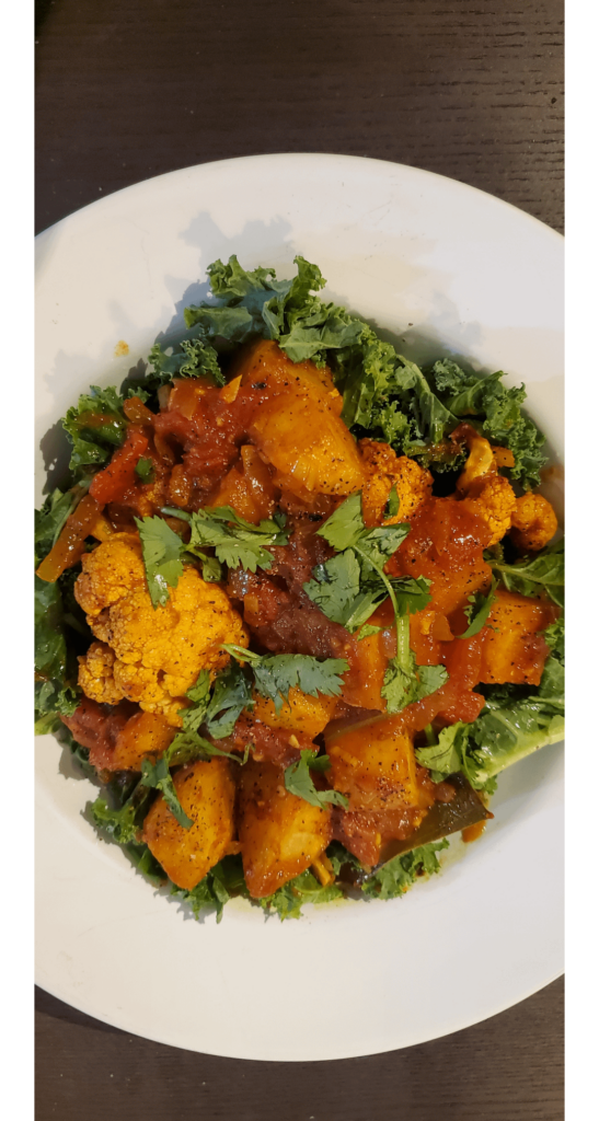 Aloo Gobi, cauliflower and potato curry