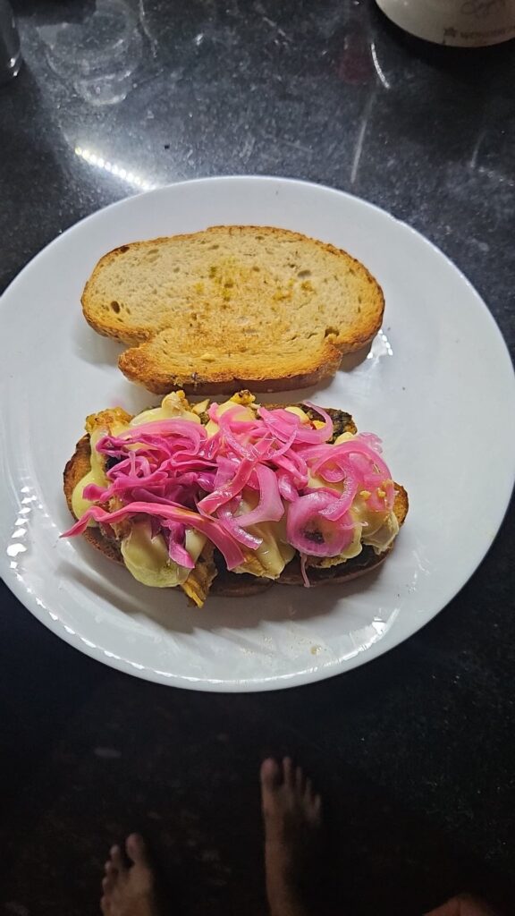 Family's out of town, so decided to make a sandwich instead of ordering in.