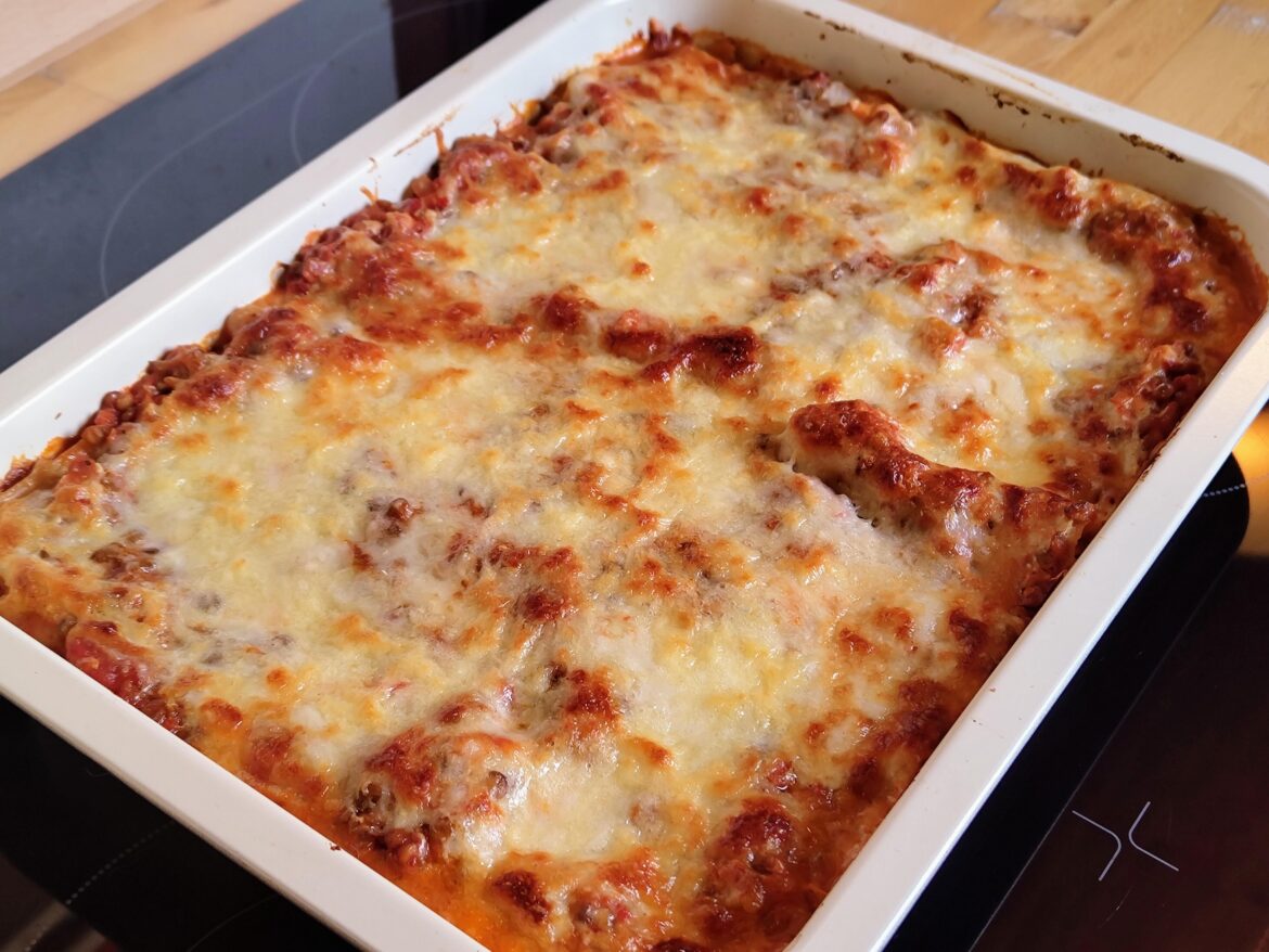 Lentil lasagna for dinner