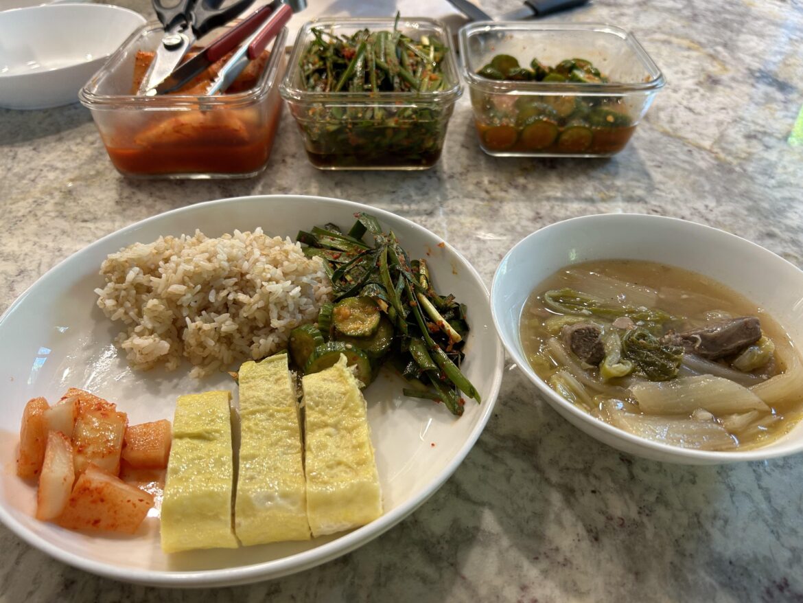 Simple breakfast my mom made for an impromptu visit