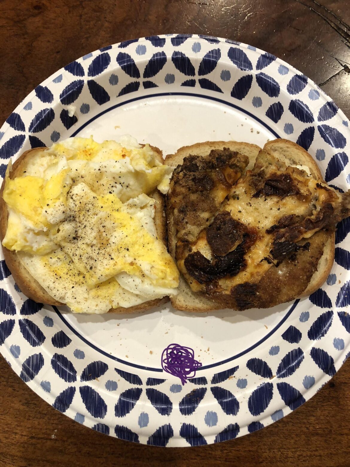 Scrambled Sandwich with Eggplant Parmesan