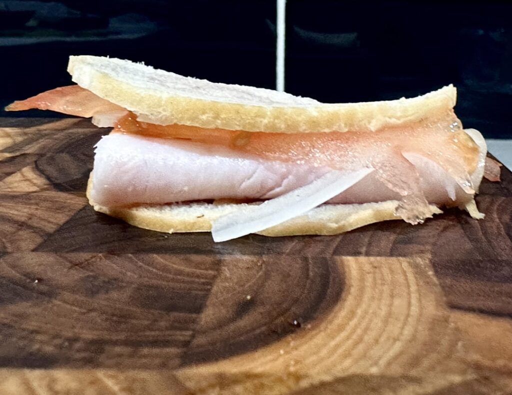 turkey, onion and tomato