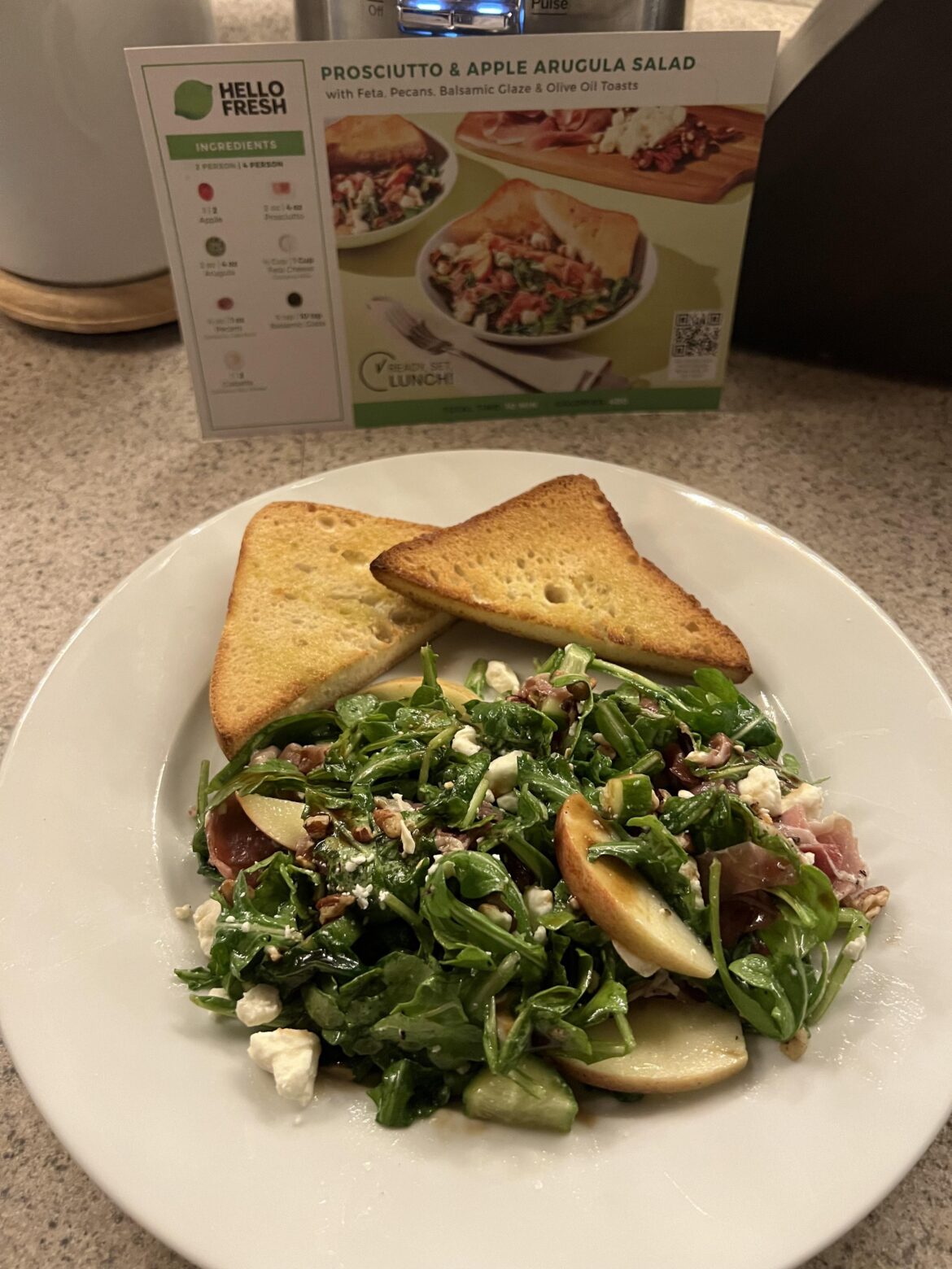 Prosciutto & Apple Arugula Salad…this was delicious ⭐️⭐️⭐️⭐️⭐️