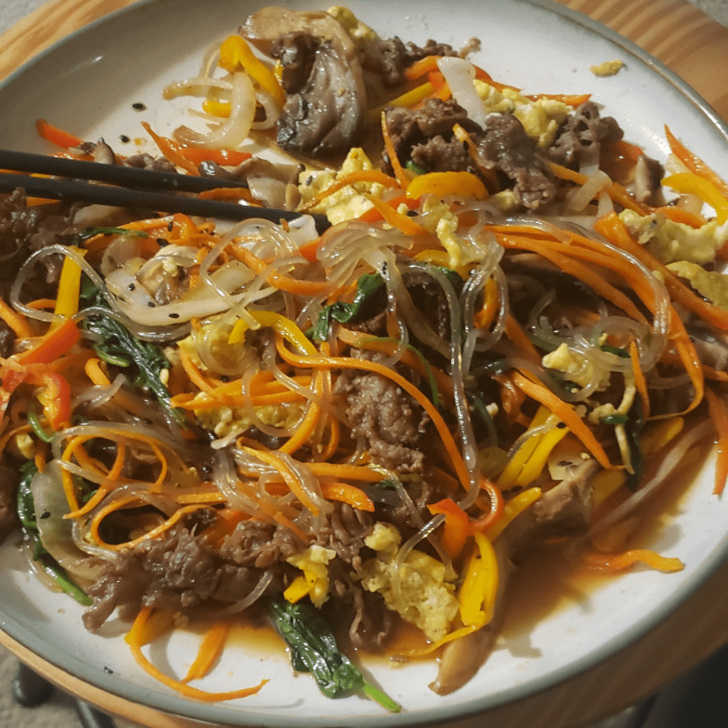 I tried making Japchae for the first time!