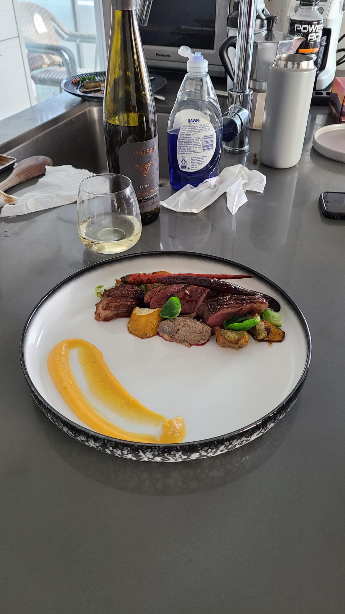 Duck, Truffled Mushrooms, Pumpkin Puree, Zucchini