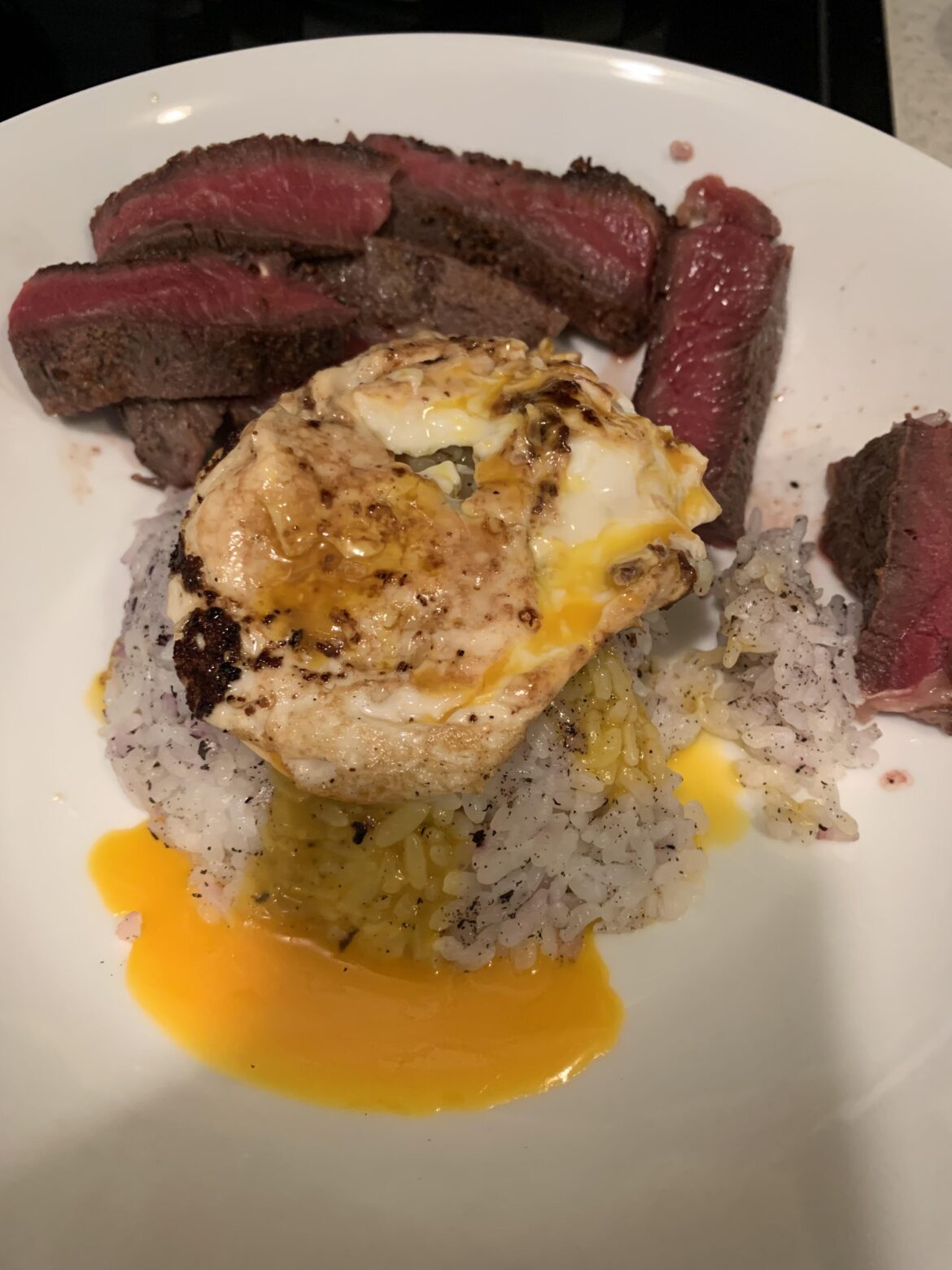 Steak, eggs, & rice!