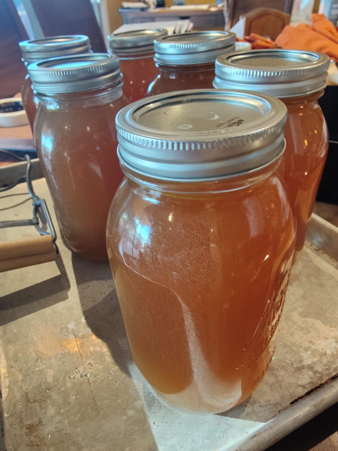 What’s better than hearing those jars POP! after canning chicken stock! What's better than hearing those jars POP! after canning chicken stock!