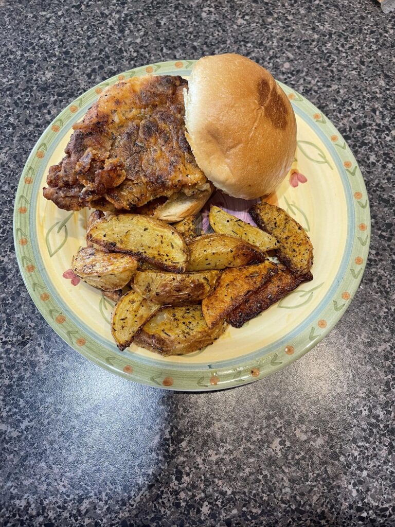 First Meal! Crispy Cajun Chicken Sandwiches