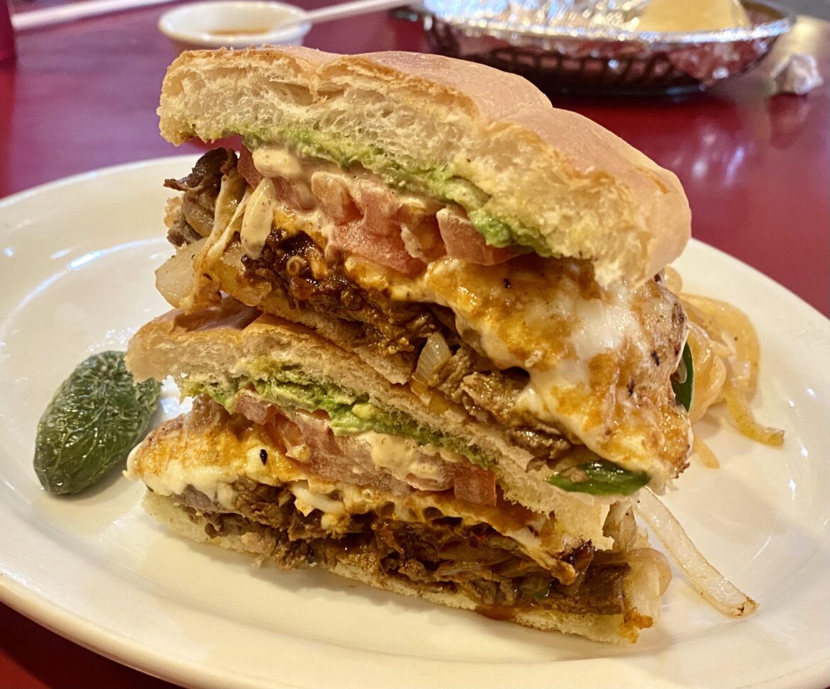 [I ate] the Norteña from Los Reyes De La Torta in Tempe, AZ