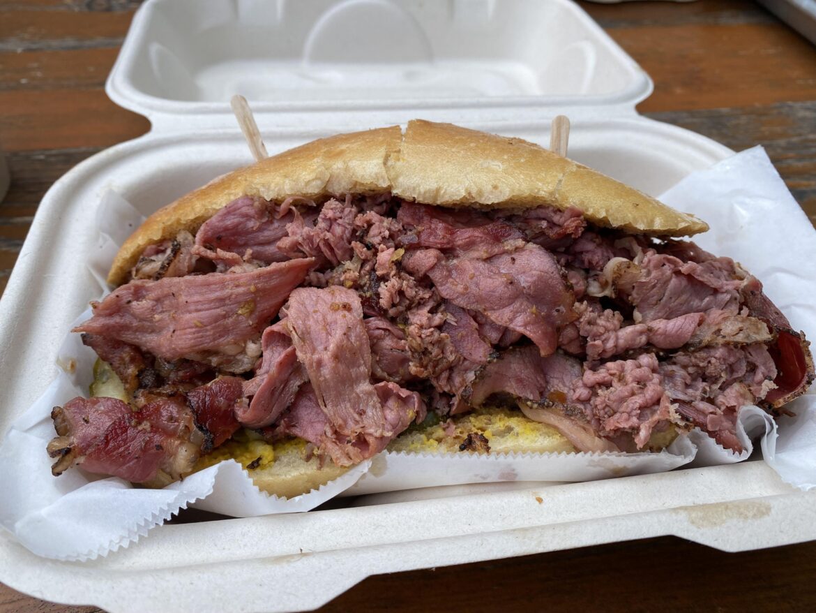 French Dip Pastrami Sandwich from Johnny’s