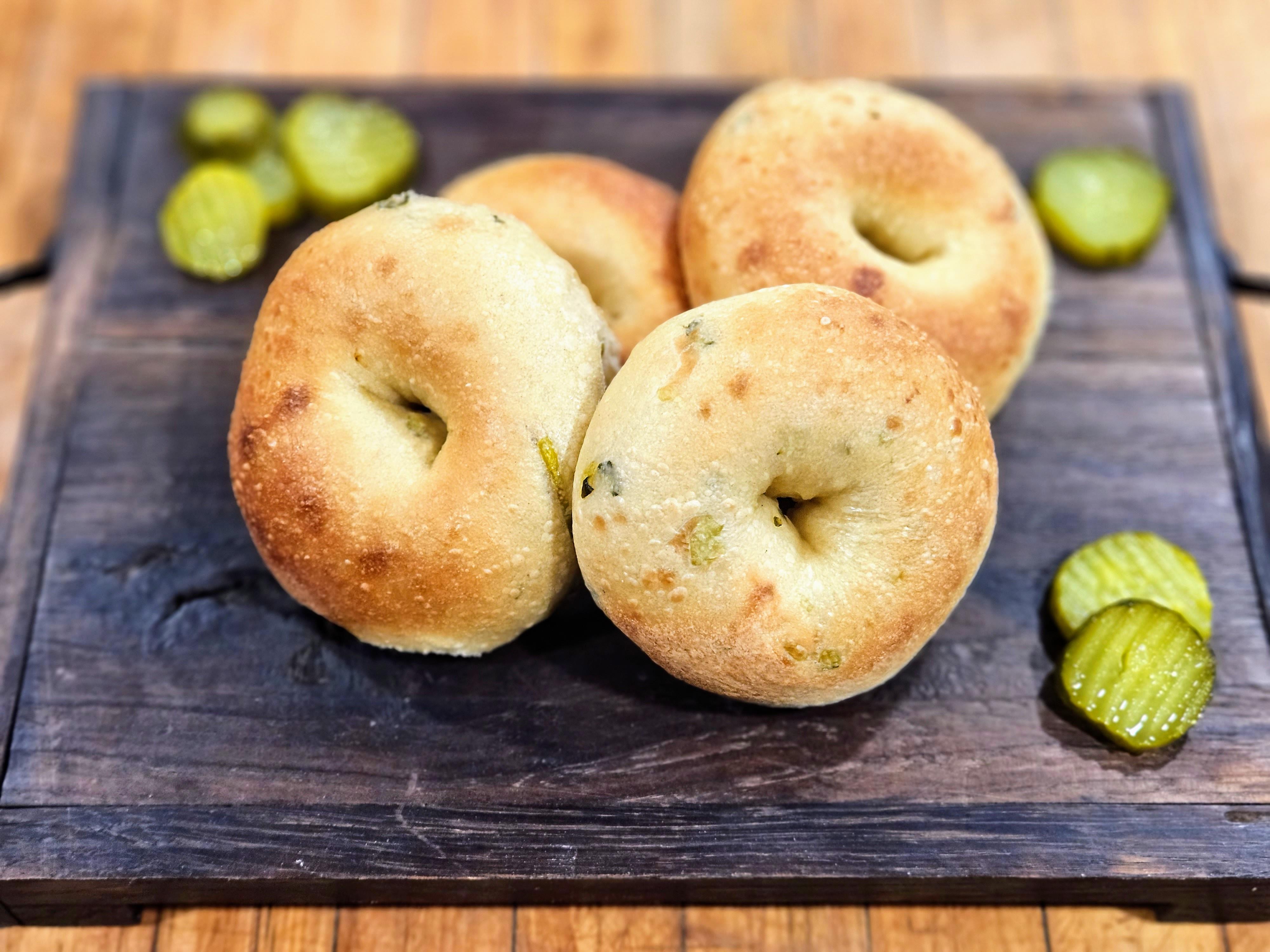 Dill pickle bagels Dining and Cooking