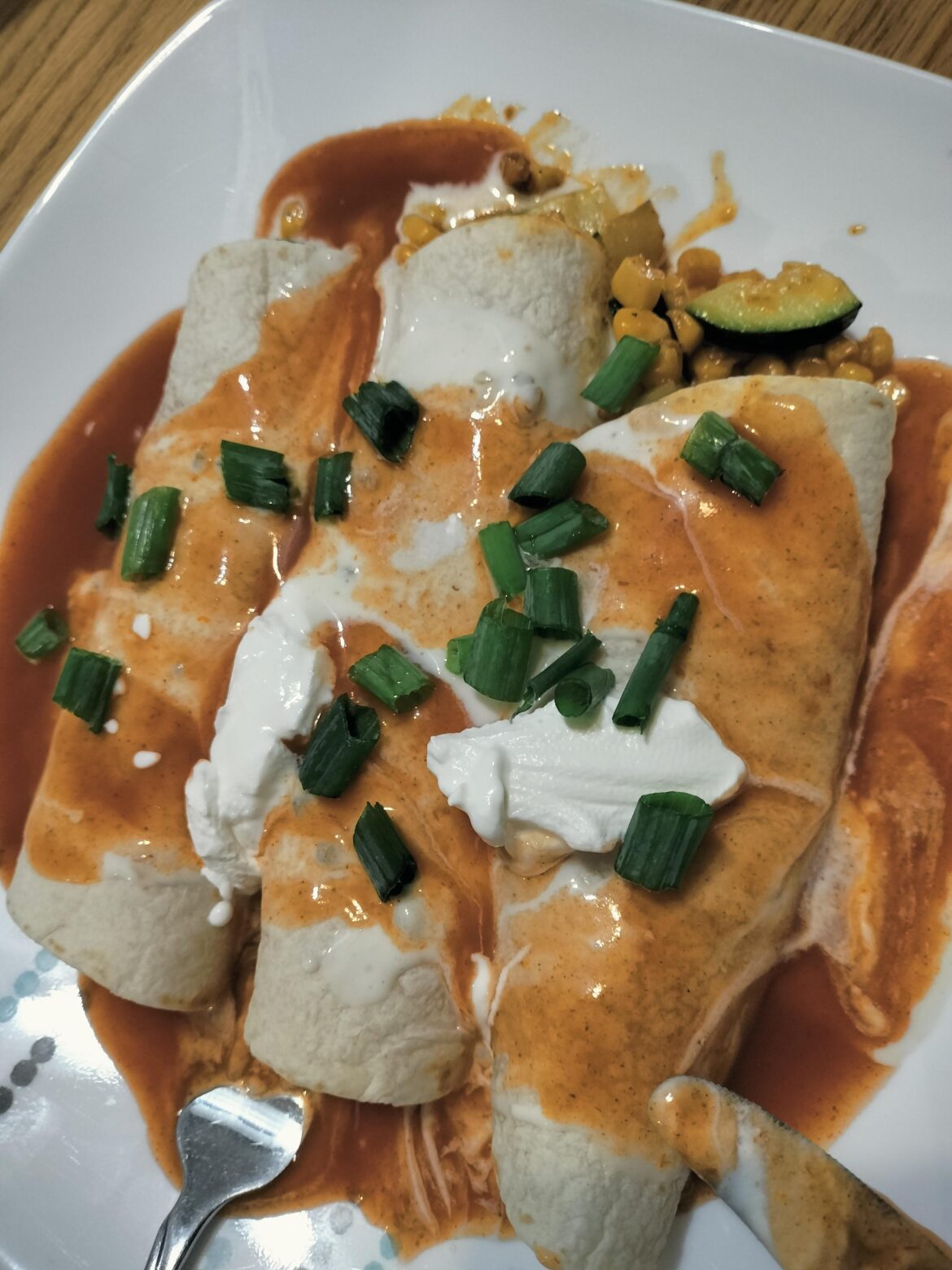 Corn and zucchini flautas 10/10