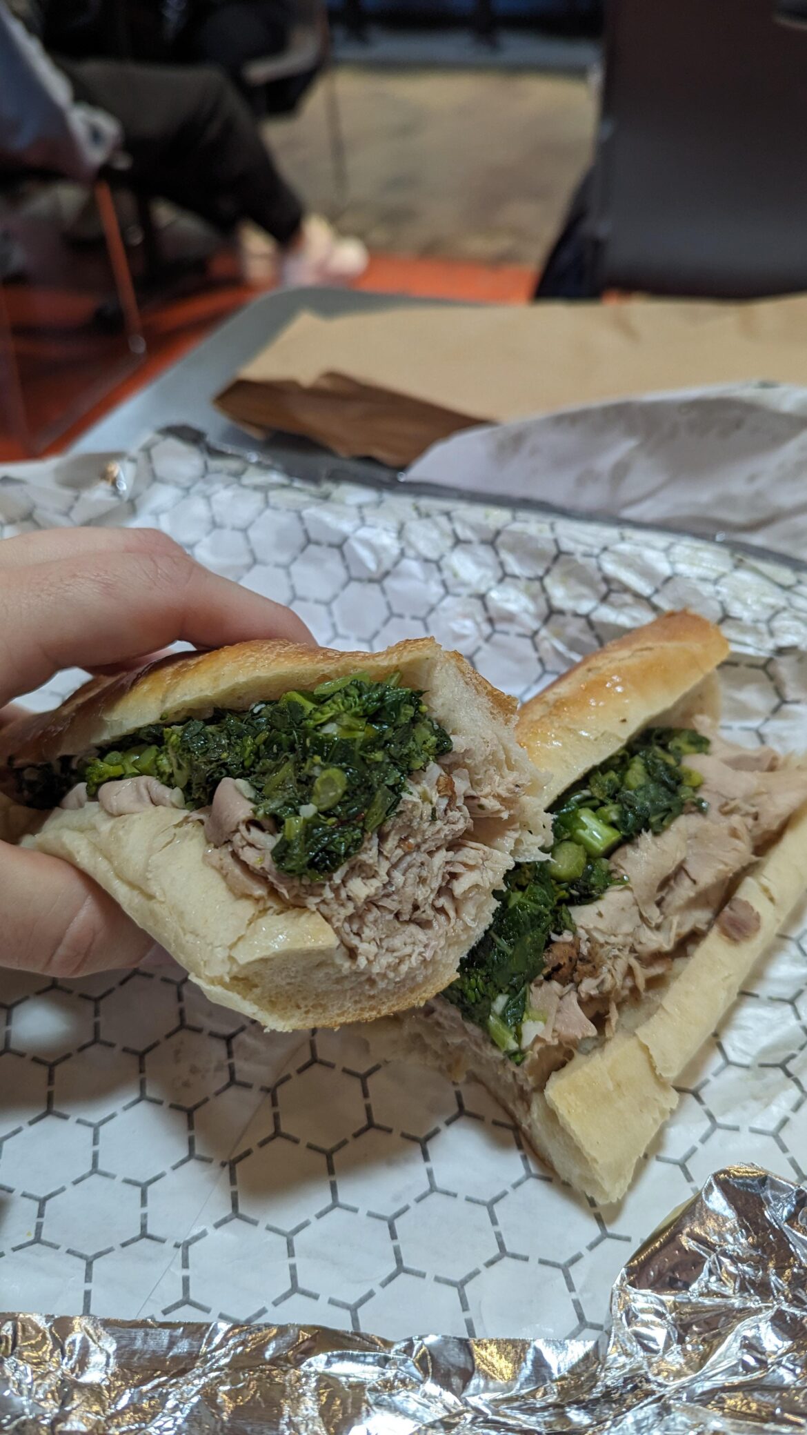 Roast Pork w/ Provolone and Broccoli Rabe from DiNic's at Reading Terminal Market