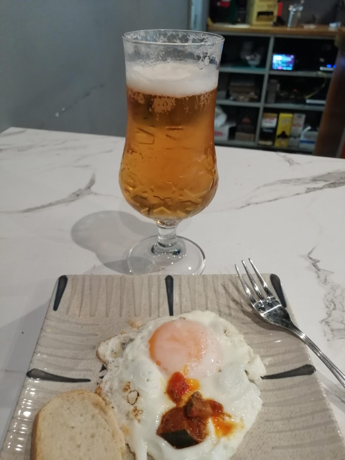 Free "tapa" in Spain with the beer (2,20 $)..